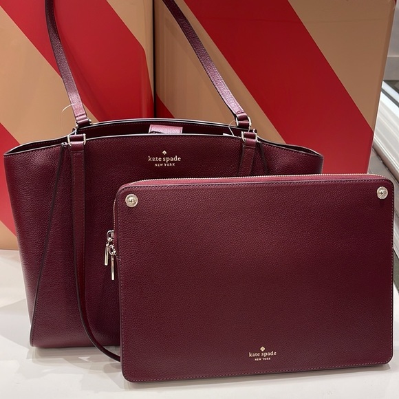 kate spade Bags Kate Spade Brim Laptop Tote Colordeep Berry Poshmark